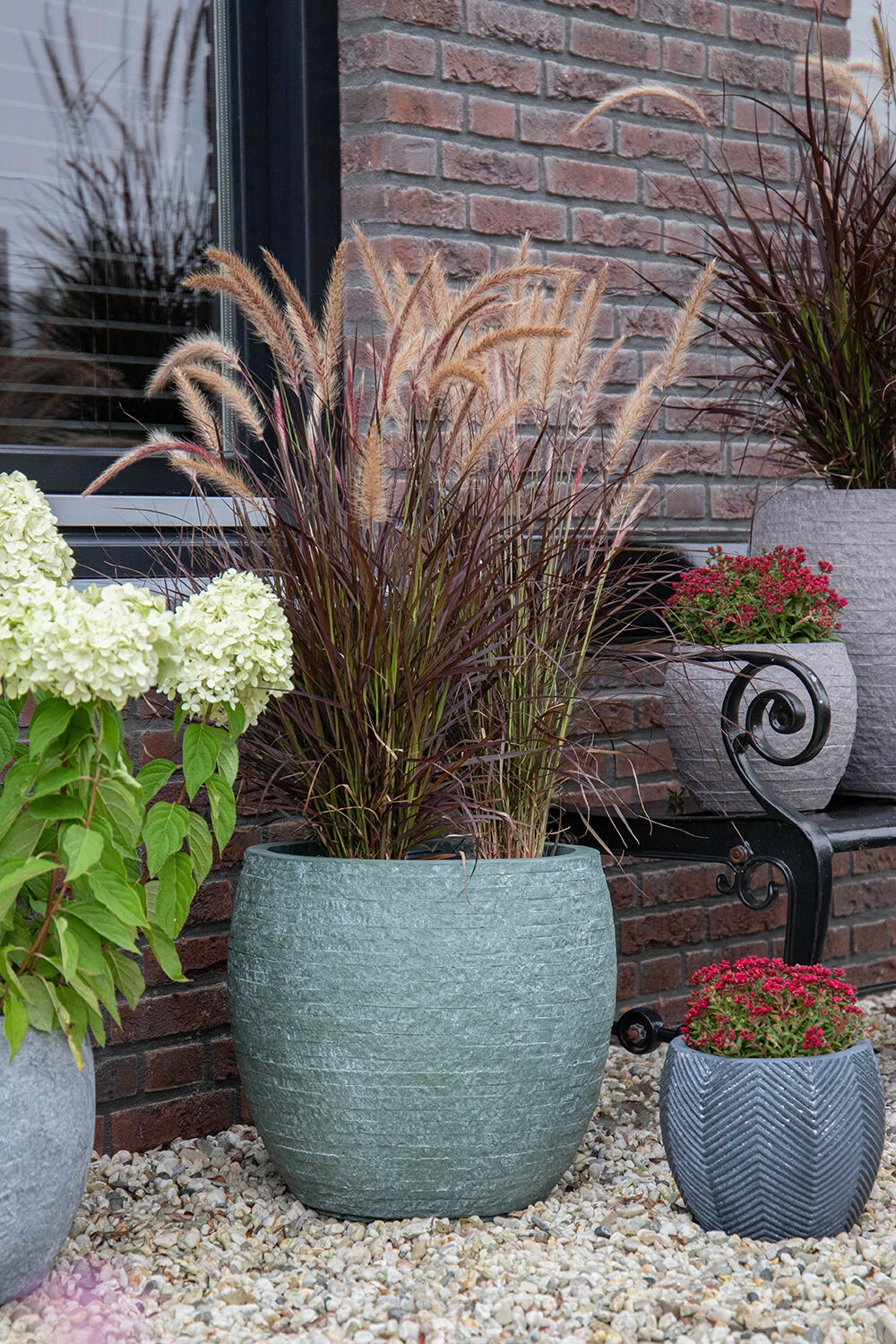 Bloempot Arizona Bullet Cypress Wash - D57 X H50.5cm - Groen 3 Bloempot Arizona Bullet Cypress Wash - D57 X H50.5cm - Groen - Afbeelding 3