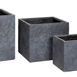 Plantenbak Arizona Cubi - L28 X B28 X H28cm - Donkergrijs -Natuur Hoek Verkoop arizona cubi graphite w28h28 plantenbak 7 8