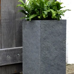 Plantenbak Arizona Cubihi - L28 X B28 X H60cm - Donkergrijs -Natuur Hoek Verkoop arizona cubihi graphite w28h60 plantenbak 7 4