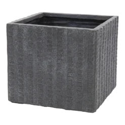 Plantenbak Arkansas Cubi - L27 X B27 X H28cm - Donkergrijs