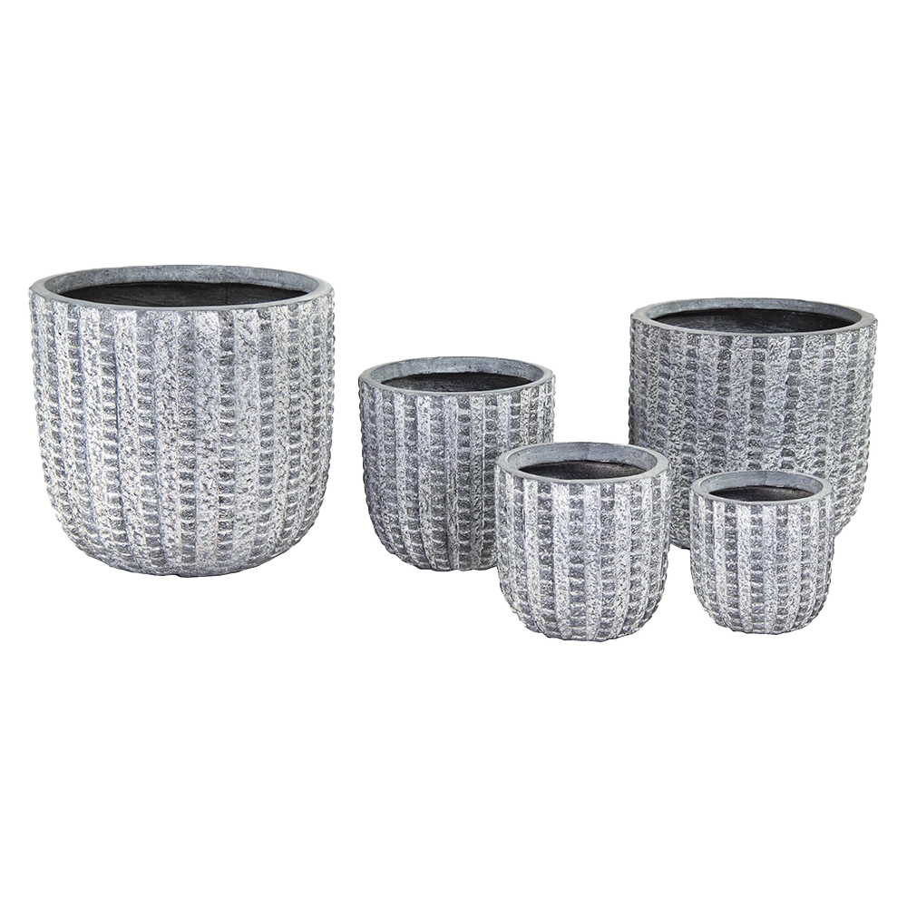 Bloempot Arkansas Egg Washed - D25 X H25cm - Lichtgrijs 2 Bloempot Arkansas Egg Washed - D25 X H25cm - Lichtgrijs - Afbeelding 2