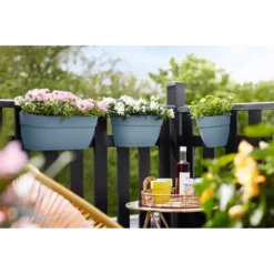 Elho Balkonbak Vibia Campana Easy Hanger Large - Vintage Blauw -Natuur Hoek Verkoop balkonbak vibia campana easy hanger large vintage blauw balkonbak vintage blauw 5 1