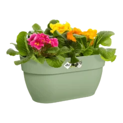 Elho Balkonbak Vibia Campana Easy Hanger Medium - Pistache Groen -Natuur Hoek Verkoop balkonbak vibia campana easy hanger medium pistache groen balkonbak pistache groen 4 1