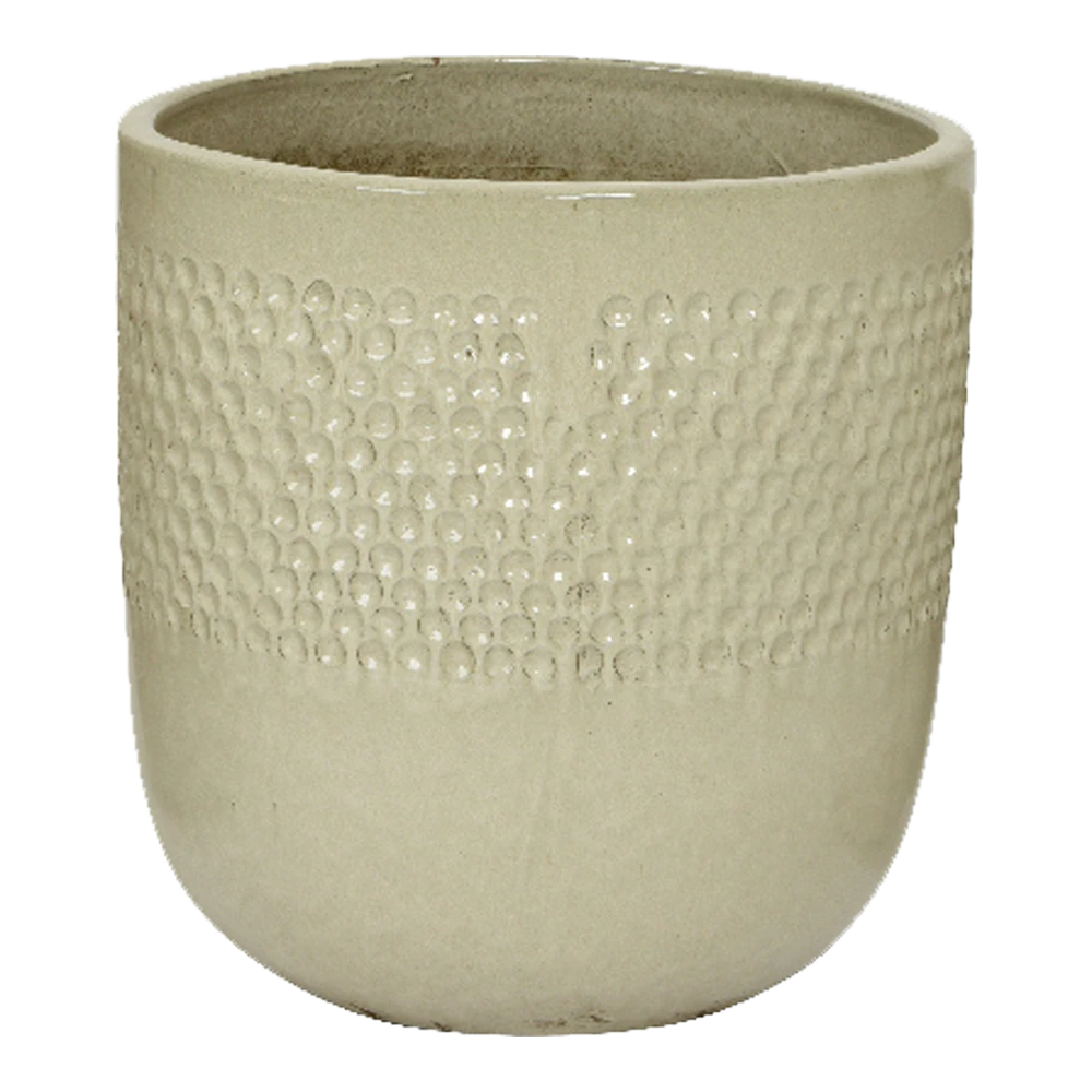 Bloempot Collin - D33 X H34cm - Creme 1 Bloempot Collin - D33 X H34cm - Creme