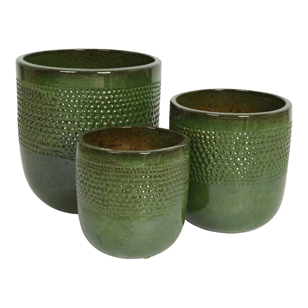 Bloempot Collin - D33 X H34cm - Groen 2 Bloempot Collin - D33 X H34cm - Groen - Afbeelding 2