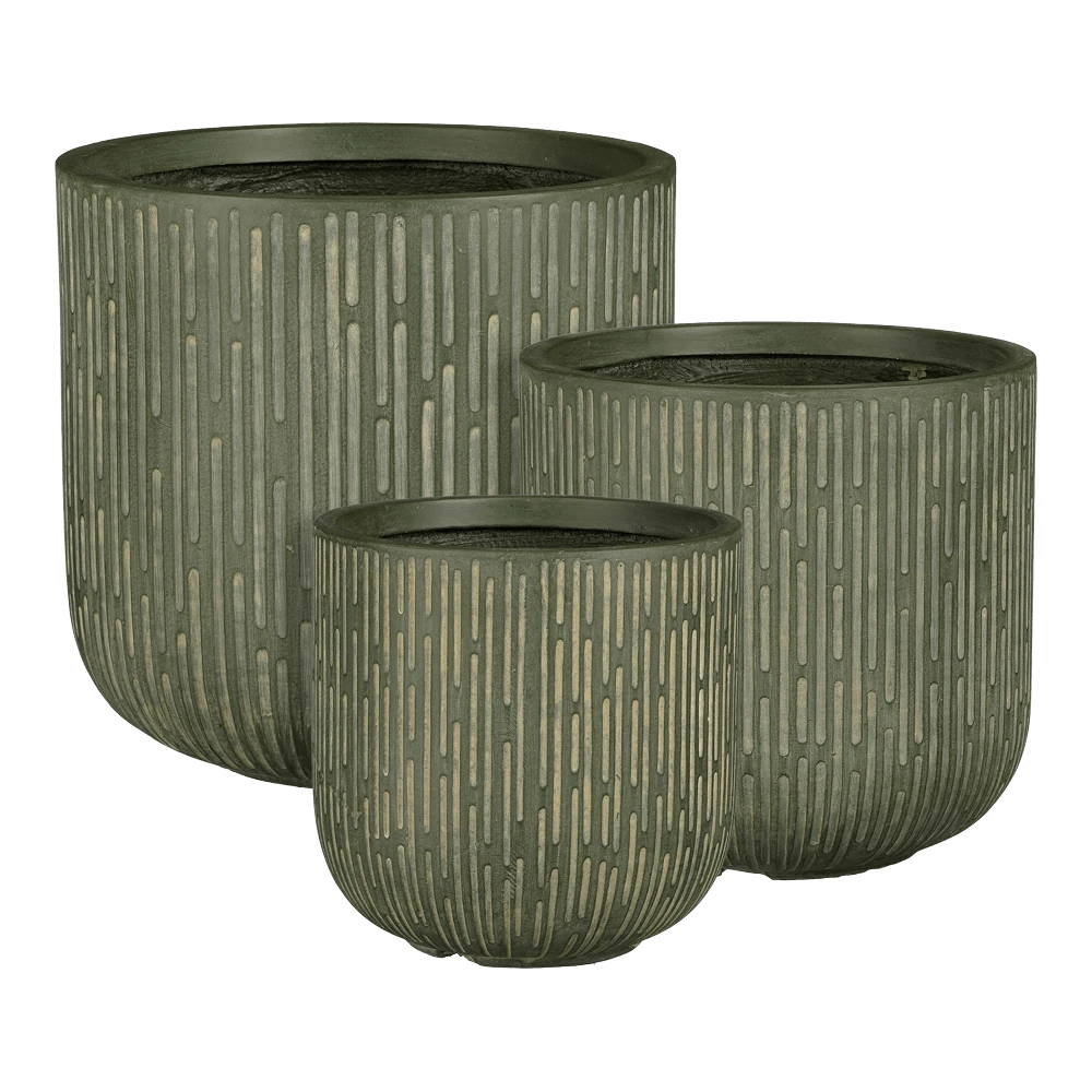 Bloempot Malmo - D31 X H30,5cm - Groen 2 Bloempot Malmo - D31 X H30,5cm - Groen - Afbeelding 2