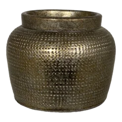 Bloempot Marrakesh - D27 X H25cm - Zilver Goud