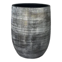 Bloempot Miami Hoog - D29 X H50cm - Zwart Cement