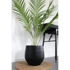 Bloempot Petra - D27 X H24cm - Mat Zwart -Natuur Hoek Verkoop bloempot petra mat zwart 4