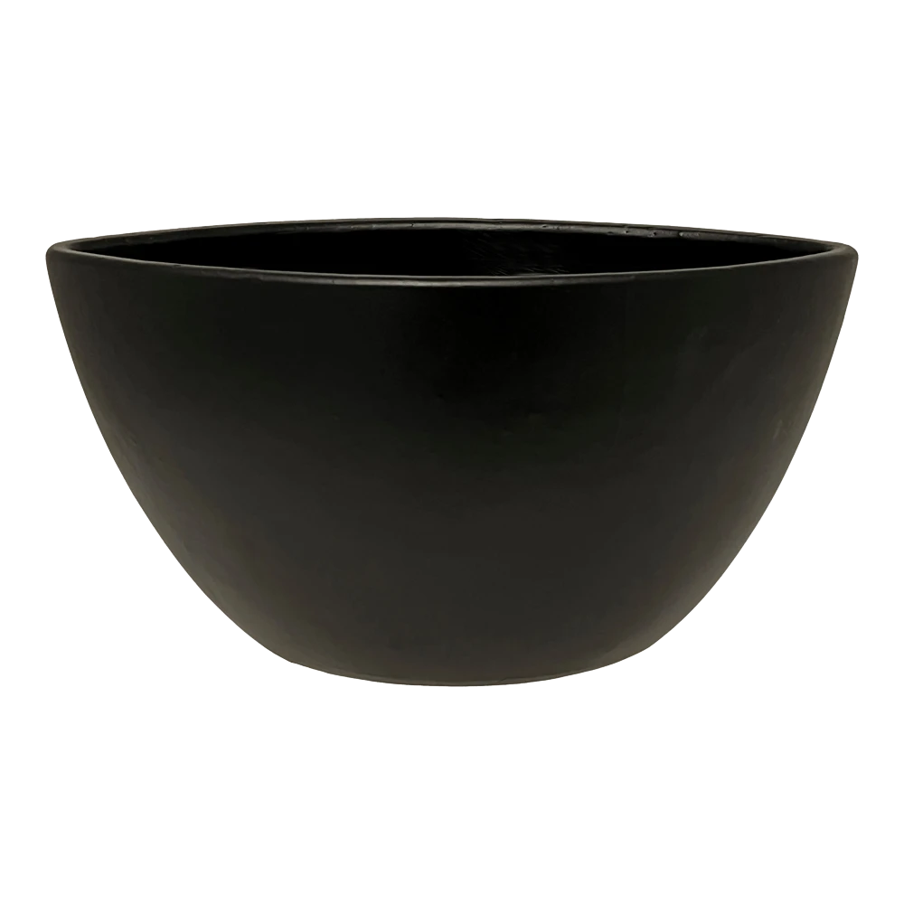 Bloempot Petra Ovaal - L32 X B17 X H17cm - Mat Zwart 1 Bloempot Petra Ovaal - L32 X B17 X H17cm - Mat Zwart