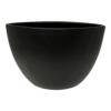 Bloempot Petra Ovaal - L33 X B17 X H24cm - Mat Zwart