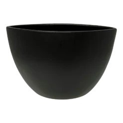 Bloempot Petra Ovaal - L33 X B17 X H24cm - Mat Zwart
