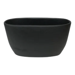 Bloempot Shanon Ovaal - L45 X B18 X H26cm - Mat Zwart
