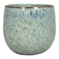 Bloempot Sierra - D19 X H17,5cm - Turquoise