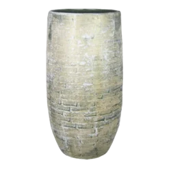 Bloempot Steef Hoog - D26 X H50cm - Creme Groen