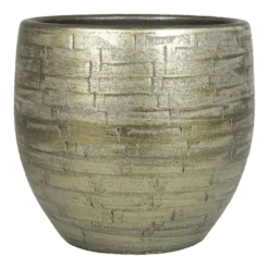 Bloempot Steef - D27 X H27cm - Industrieel Goud