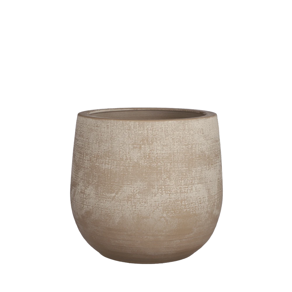 Bloempot Victor - H19 X D21cm - Beige 1 Bloempot Victor - H19 X D21cm - Beige