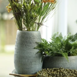 Plantenschaal Ryan - D28 X H13cm - Shiny Blue -Natuur Hoek Verkoop bowl ryan shiny blue keramiek d28 h13 schaal 7 13