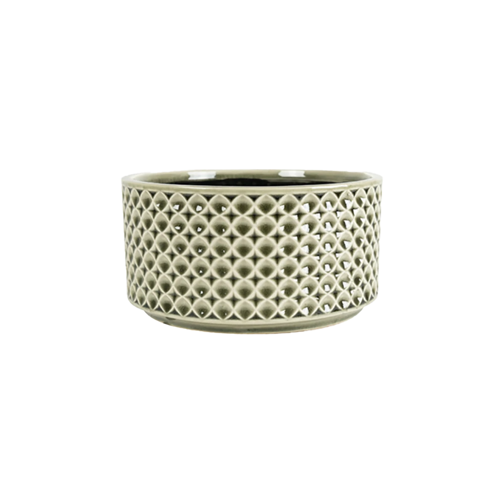 Plantenschaal Thies - D20 X H10cm - Olijf Groen 1 Plantenschaal Thies - D20 X H10cm - Olijf Groen