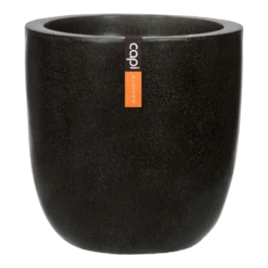 Capi Bloempot Bol Lux Terrazo - D54 X H52cm - Zwart