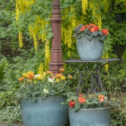 Bloempot Glazed Egg - D38 X H32cm - Groen -Natuur Hoek Verkoop glazed egg pot moss green d38h32 bloempot groen 7 6