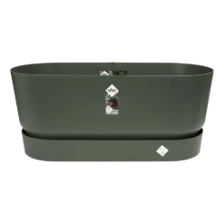 Bloembak Elho Greenville Terrace 80cm - Met Wielen - Bladgroen