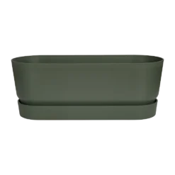 Bloembak Elho Greenville Terrace Long 50cm - Met Wielen - Bladgroen