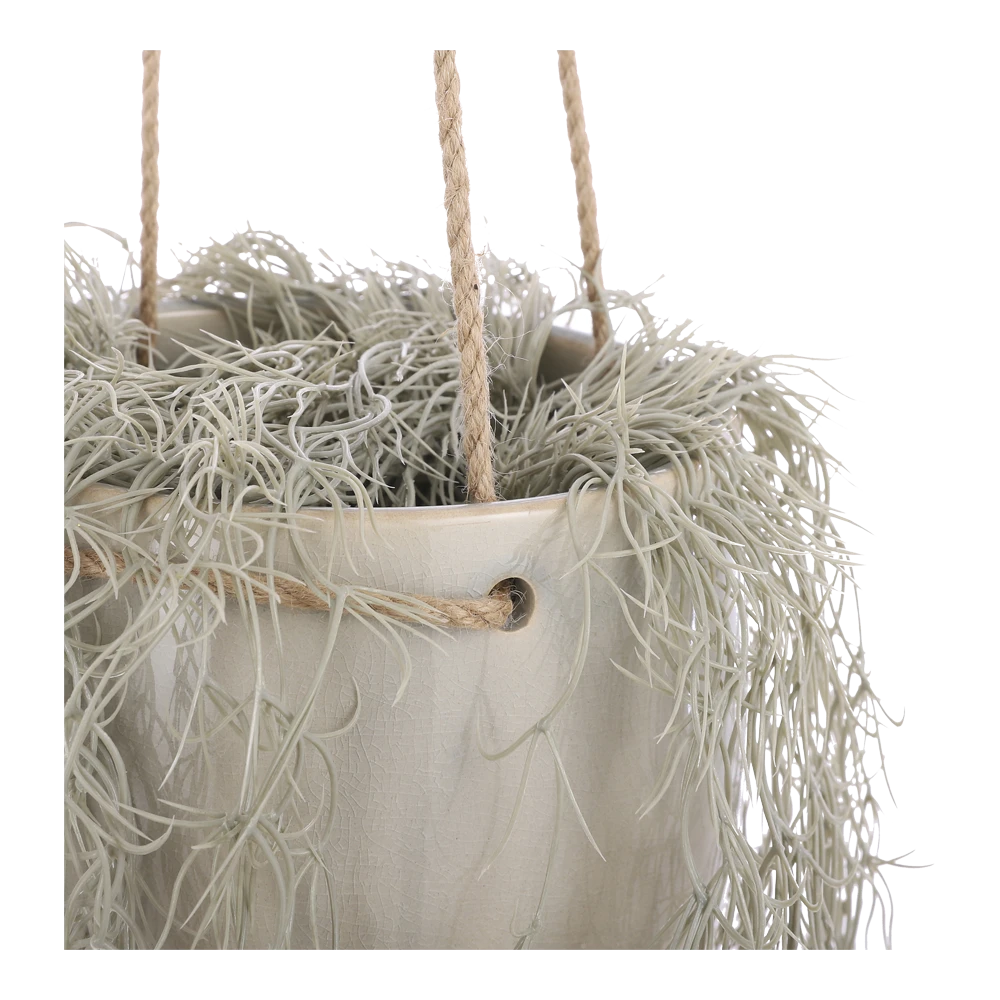 Hangpot Resa - D18,5 X H17cm - Lichtgrijs 3 Hangpot Resa - D18,5 X H17cm - Lichtgrijs - Afbeelding 3