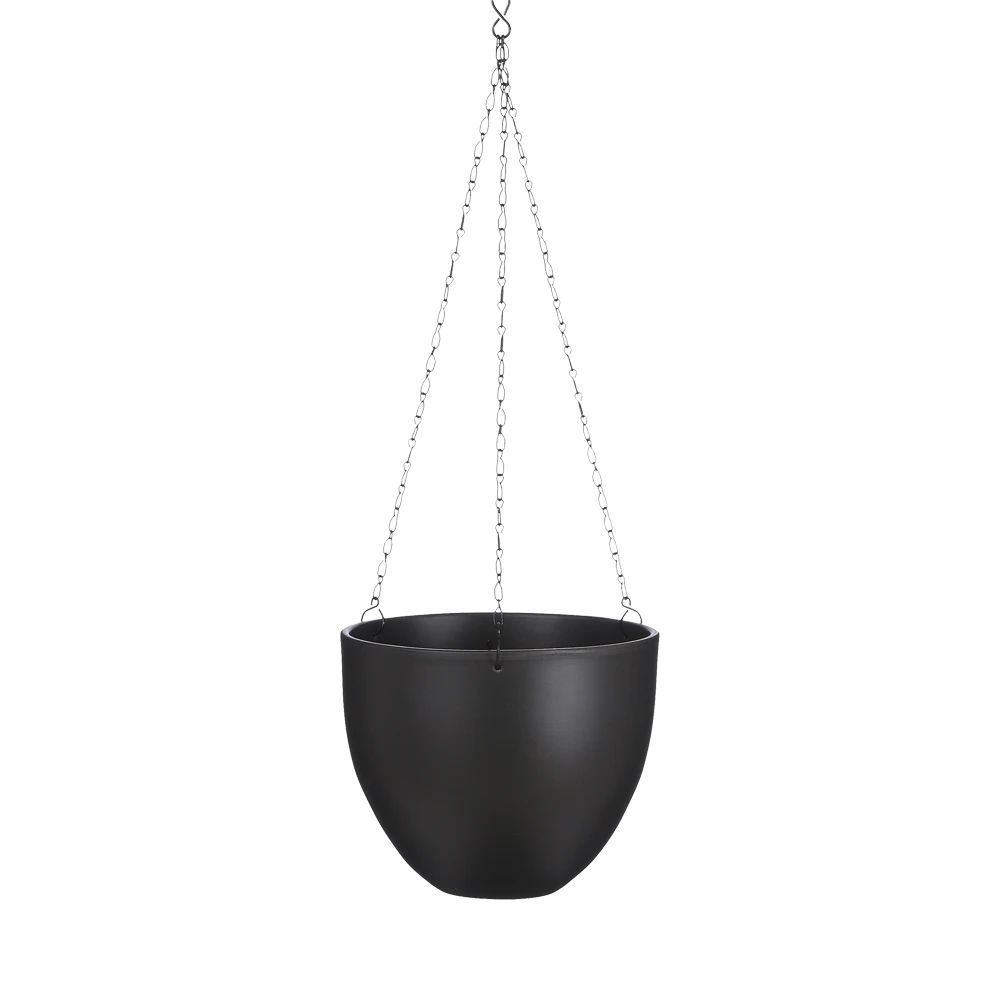 Hangpot Tusca - D22.5 X H19.5cm - Donkergrijs 1 Hangpot Tusca - D22.5 X H19.5cm - Donkergrijs