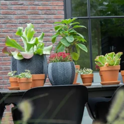 Bloempot Iowa Bullet - D44 X H39cm - Donkergrijs -Natuur Hoek Verkoop iowa bullet graphite d44h39 bloempot 7 9