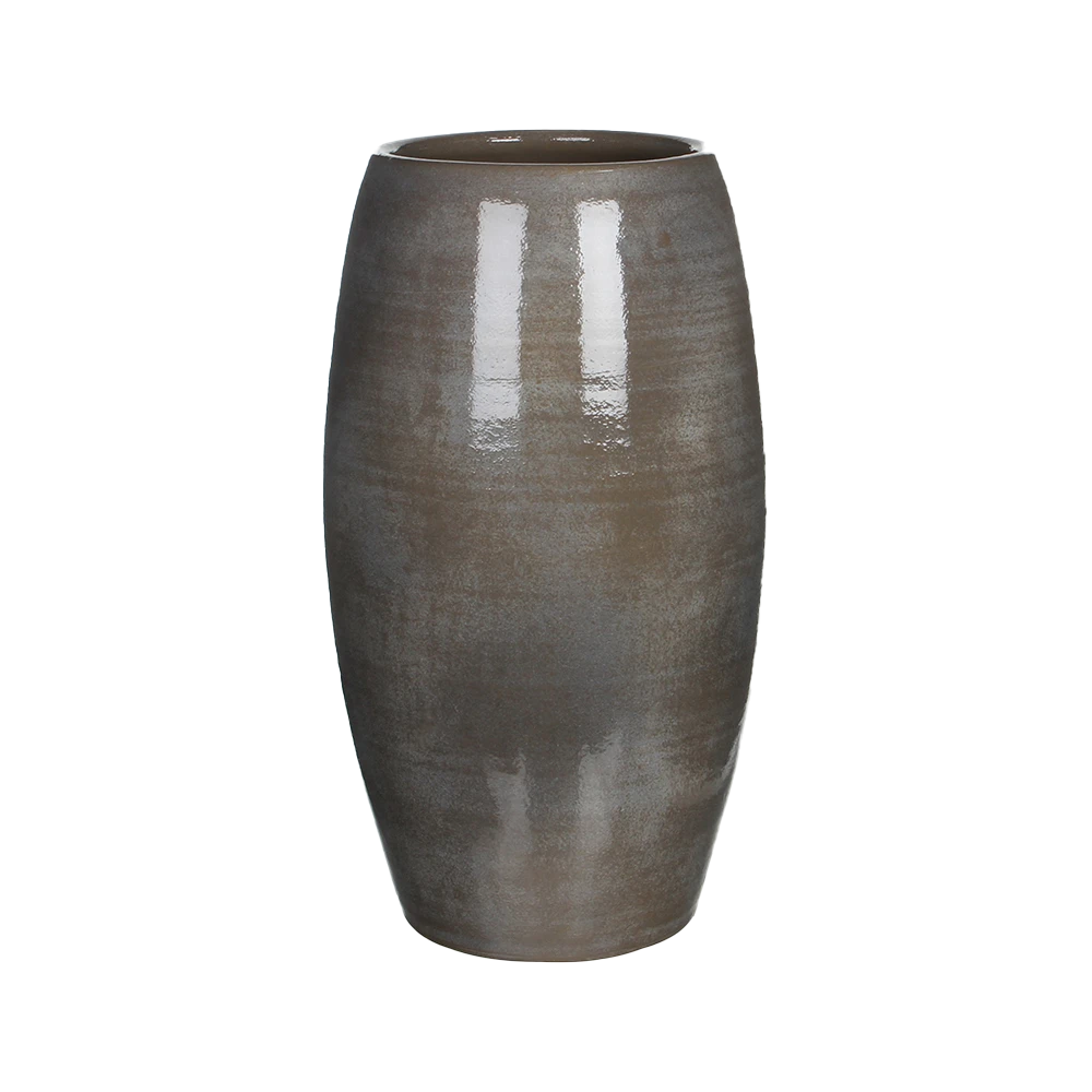 Bloempot Lester Hoog - D30 X H50cm - Donkergrijs 1 Bloempot Lester Hoog - D30 X H50cm - Donkergrijs