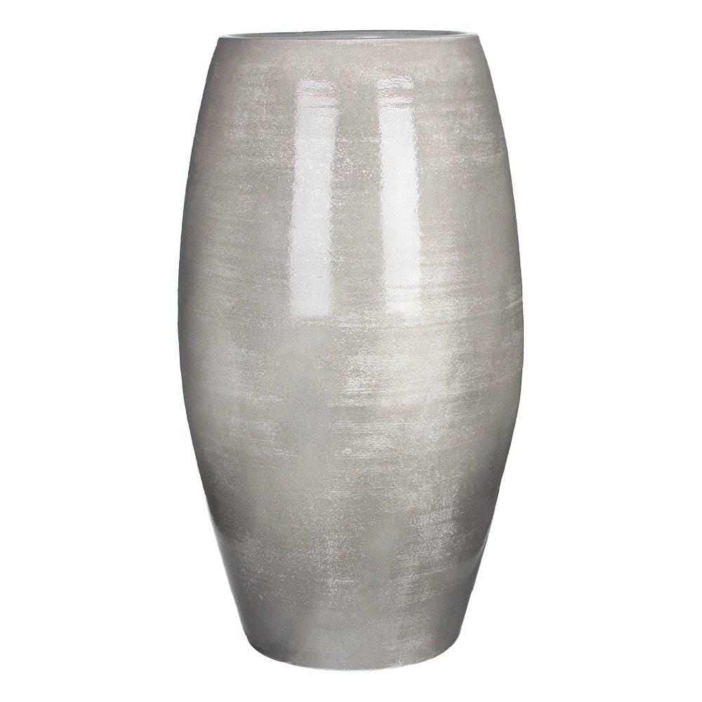 Bloempot Lester Hoog - D39 X H70cm - Lichtgrijs 1 Bloempot Lester Hoog - D39 X H70cm - Lichtgrijs