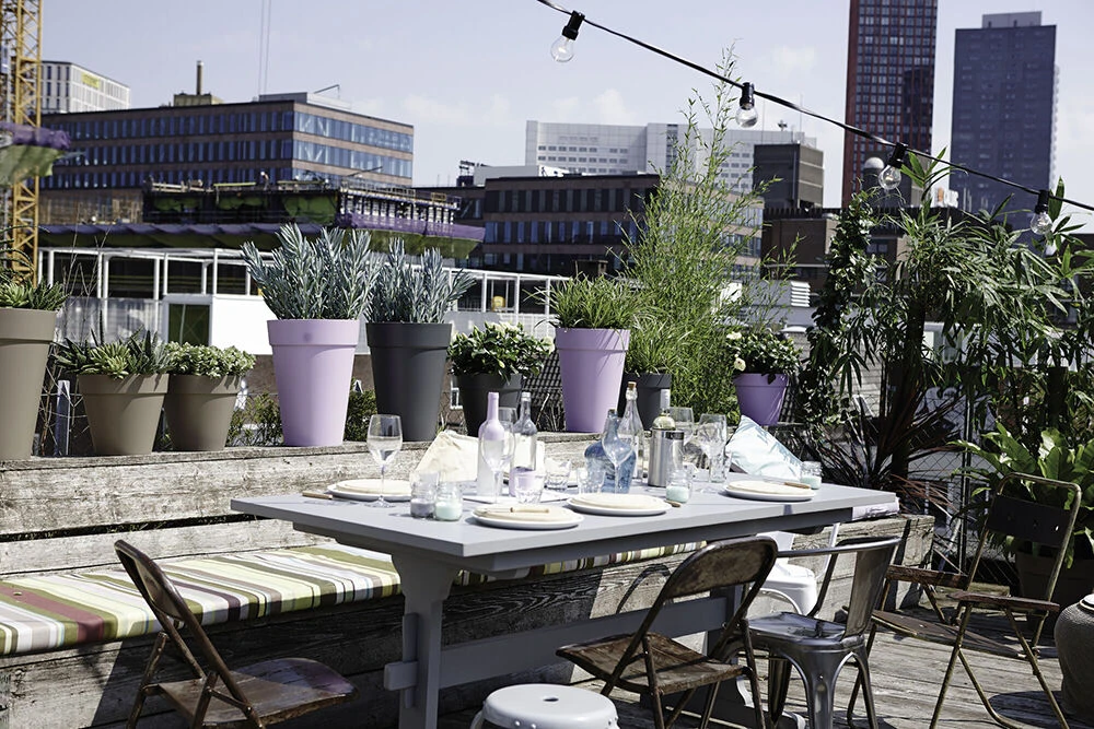 Bloempot Elho Loft Urban Rond Hoog 42cm - Antraciet 2 Bloempot Elho Loft Urban Rond Hoog 42cm - Antraciet - Afbeelding 2