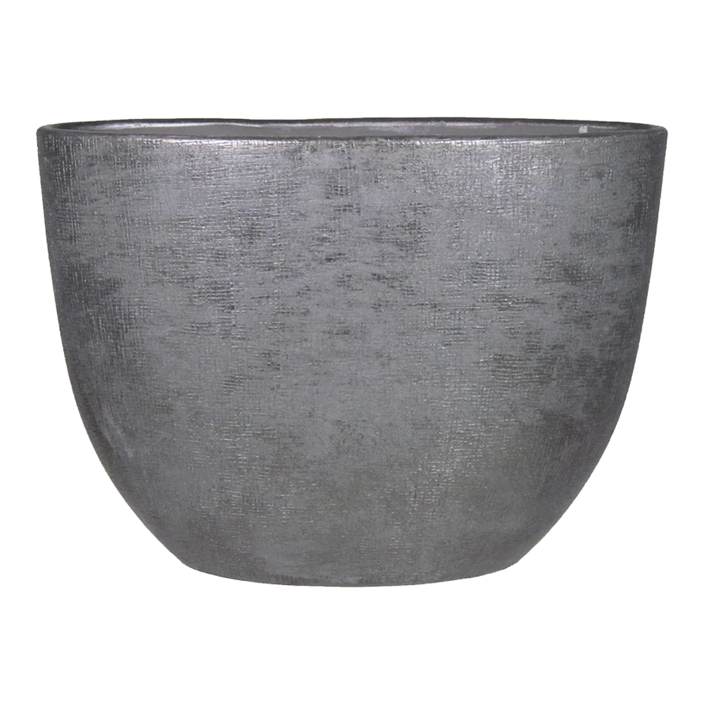 Bloempot Mira Ovaal - L50 X B20 X H36cm - Antraciet 1 Bloempot Mira Ovaal - L50 X B20 X H36cm - Antraciet