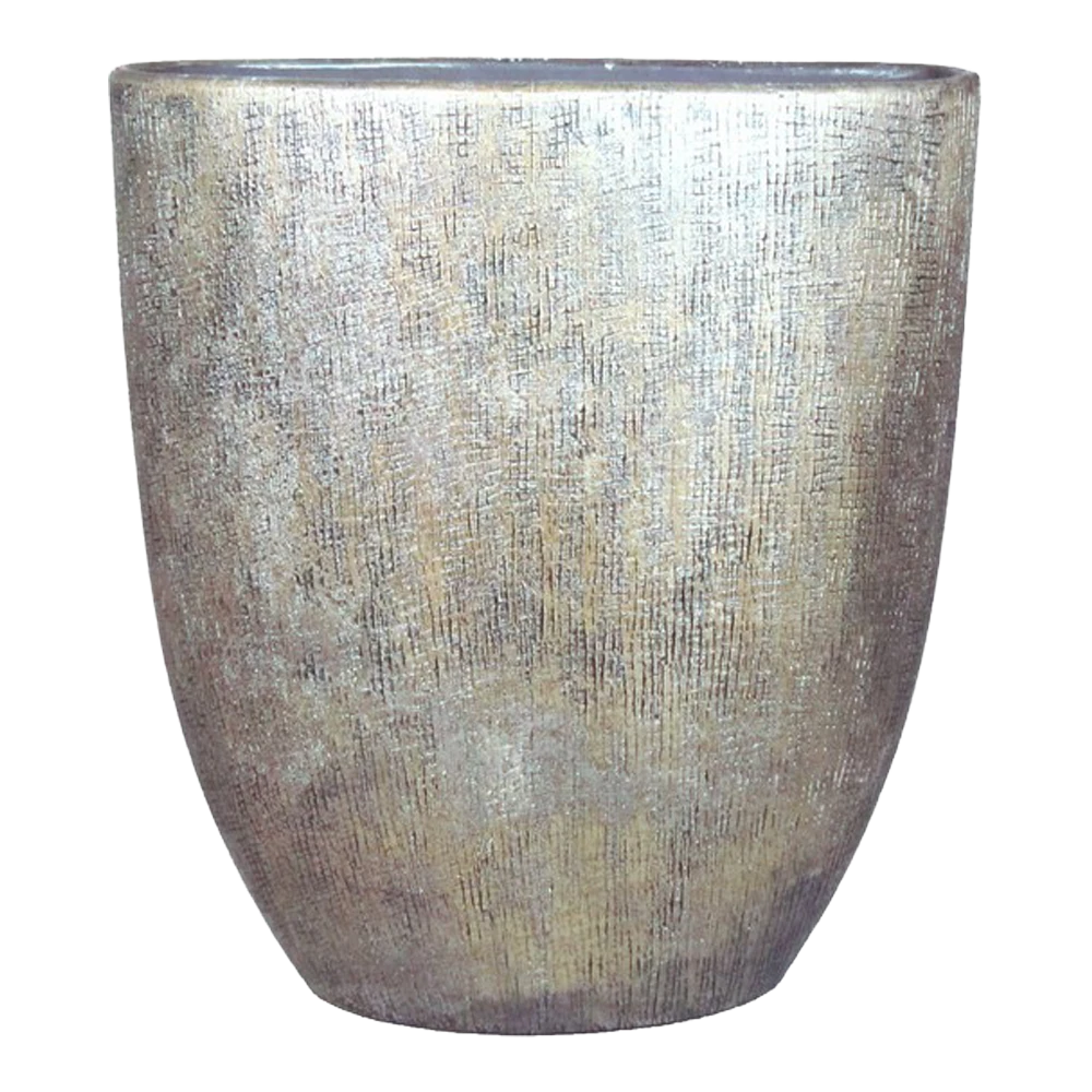 Bloempot Mira Ovaal - L51 X B17 X H57cm - Goud 1 Bloempot Mira Ovaal - L51 X B17 X H57cm - Goud