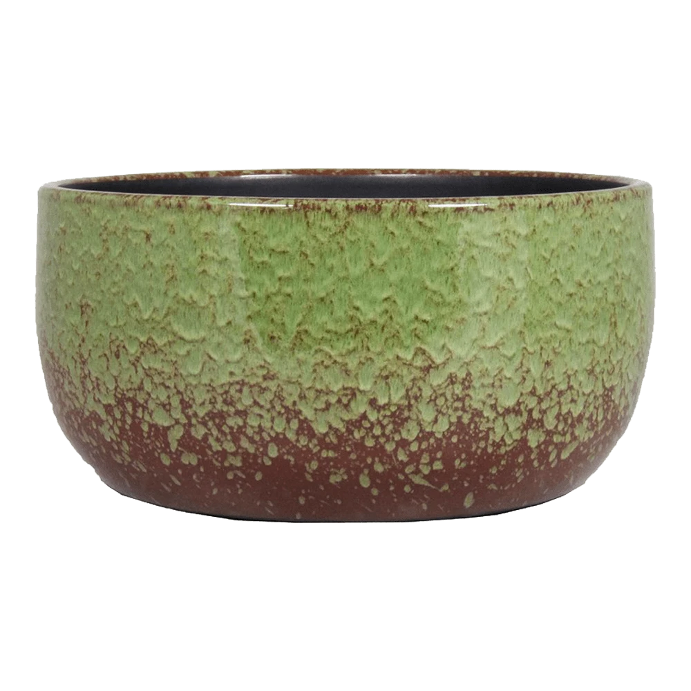 Plantenschaal Sepp - D35 X H17cm - Groen 1 Plantenschaal Sepp - D35 X H17cm - Groen