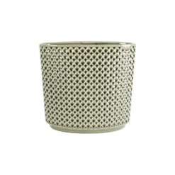 Bloempot Thies Ovaal - L26 X B12 X H25cm - Olijf Groen