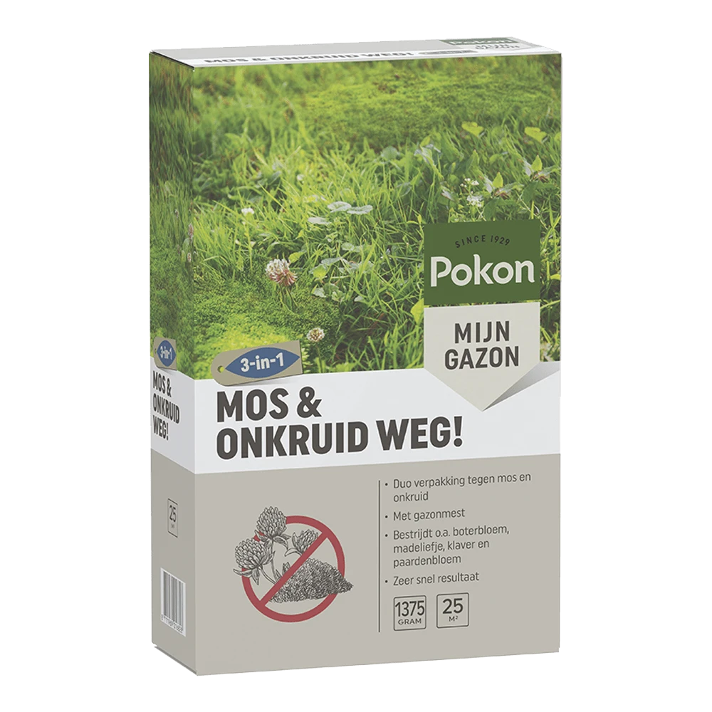 Pokon Mos En Onkruid Weg! 3-in-1 Voor 25mu00b2 - Onkruid En Aanslag 1 Pokon Mos En Onkruid Weg! 3-in-1 Voor 25mu00b2 - Onkruid En Aanslag