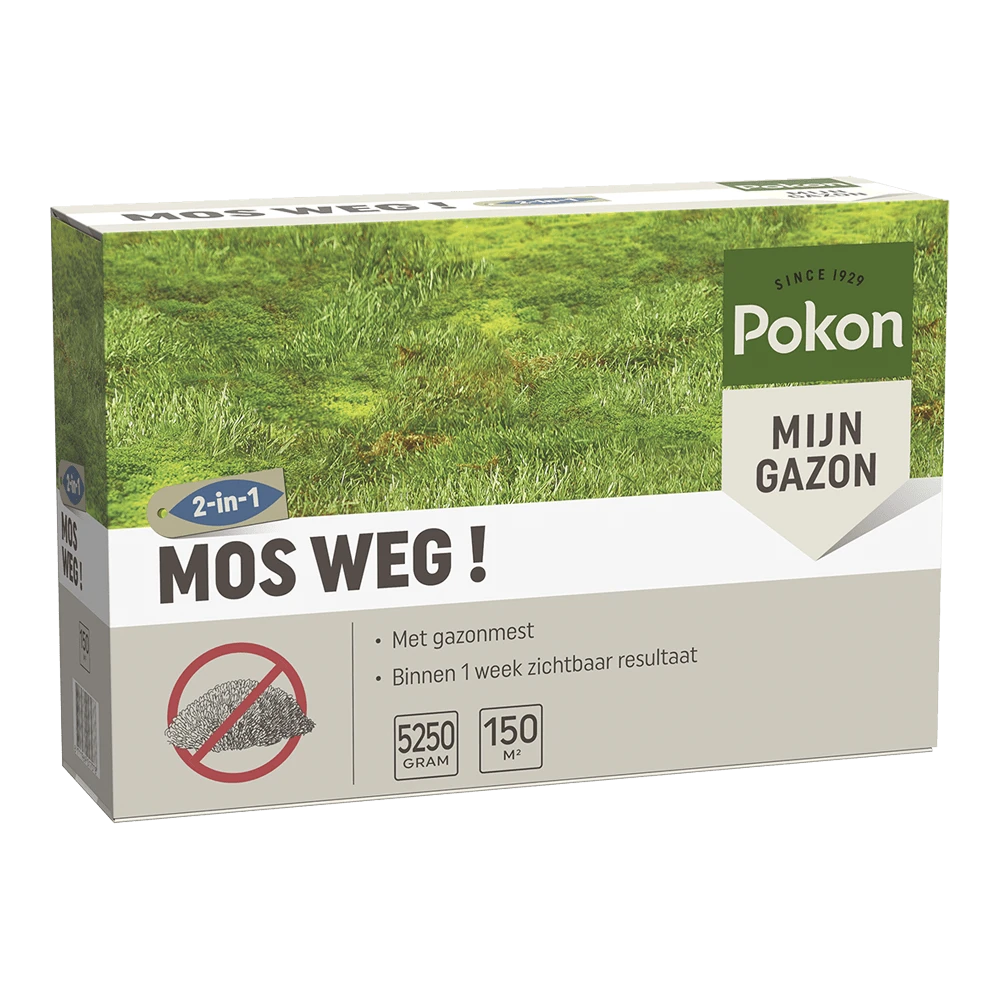 Pokon Mos Weg! 5,25kg Voor 150mu00b2 - Onkruid En Aanslag 1 Pokon Mos Weg! 5,25kg Voor 150mu00b2 - Onkruid En Aanslag