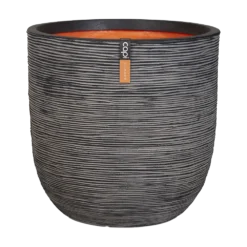 Capi Bloempot Bol Nature Rib NL - D55 X H53cm - Antraciet