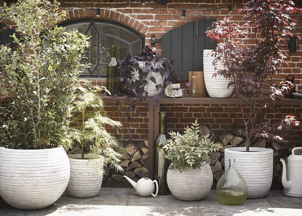 Capi Bloempot Bol Nature Row NL - D43 X H41cm - Ivoor 2 Capi Bloempot Bol Nature Row NL - D43 X H41cm - Ivoor - Afbeelding 2