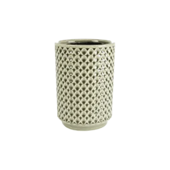 Bloempot Thies Hoog - D14 X H20cm - Olijf Groen