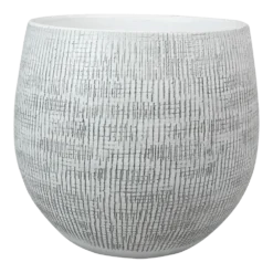 Bloempot Ryan - D31 X H28cm - White Black