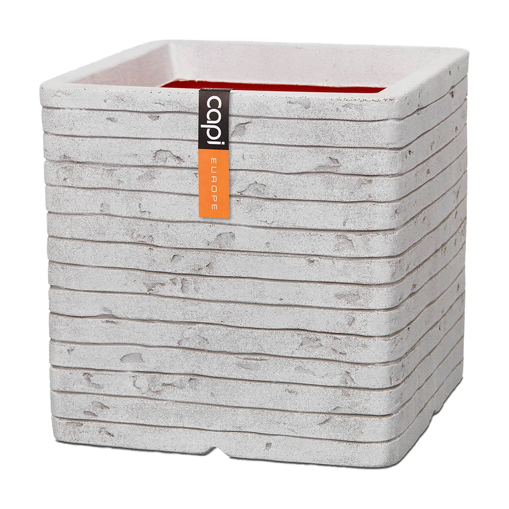 Capi Plantenbak Vierkant Nature Row NL - L30 X B30 X H30cm - Ivoor 1 Capi Plantenbak Vierkant Nature Row NL - L30 X B30 X H30cm - Ivoor