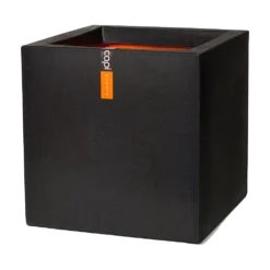 Capi Plantenbak Vierkant Urban Smooth NL - L50 X B50 X H50cm - Zwart