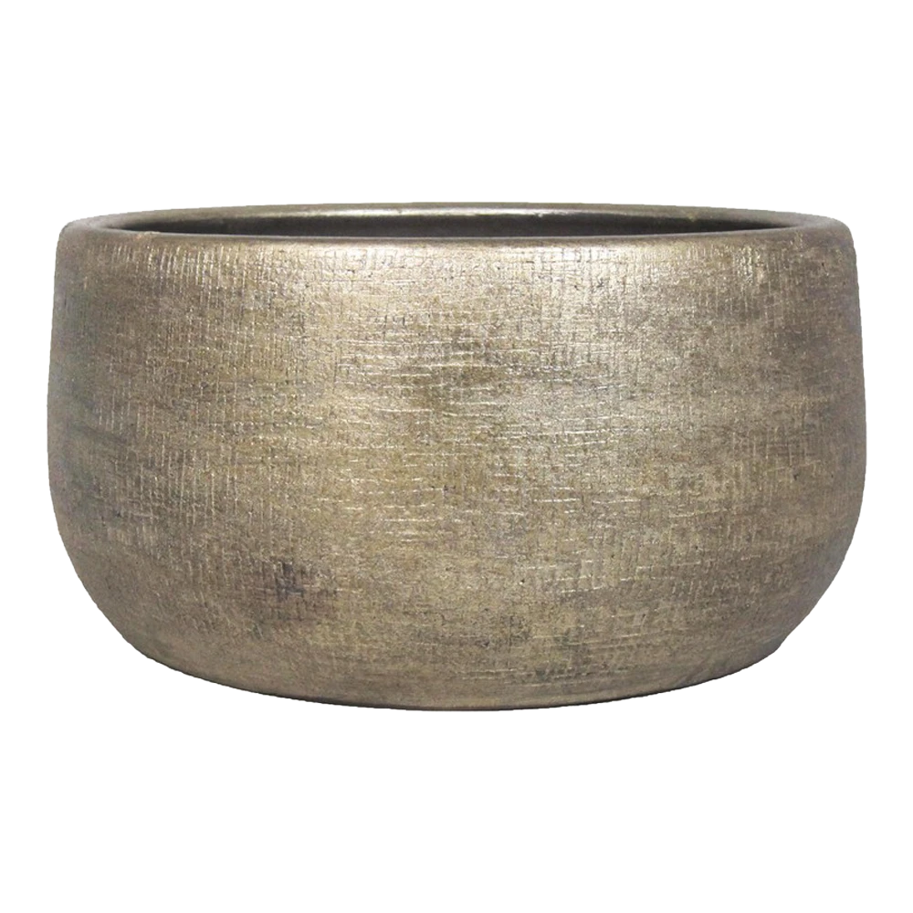 Plantenschaal Mira - D29 X H14cm - Goud 1 Plantenschaal Mira - D29 X H14cm - Goud