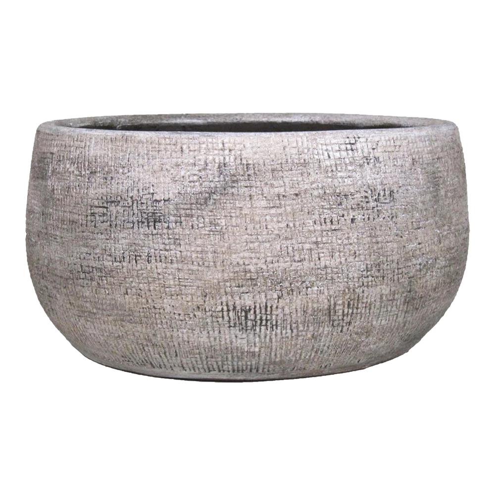 Plantenschaal Mira - D34 X H15cm - Wit 1 Plantenschaal Mira - D34 X H15cm - Wit