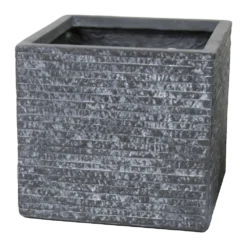 Plantenbak Utah Cubi - L35 X B35 X H30.5cm - Donkergrijs