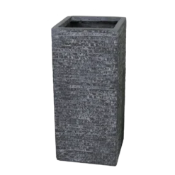 Plantenbak Utah Cubihi - L27 X B27 X H60cm - Donkergrijs