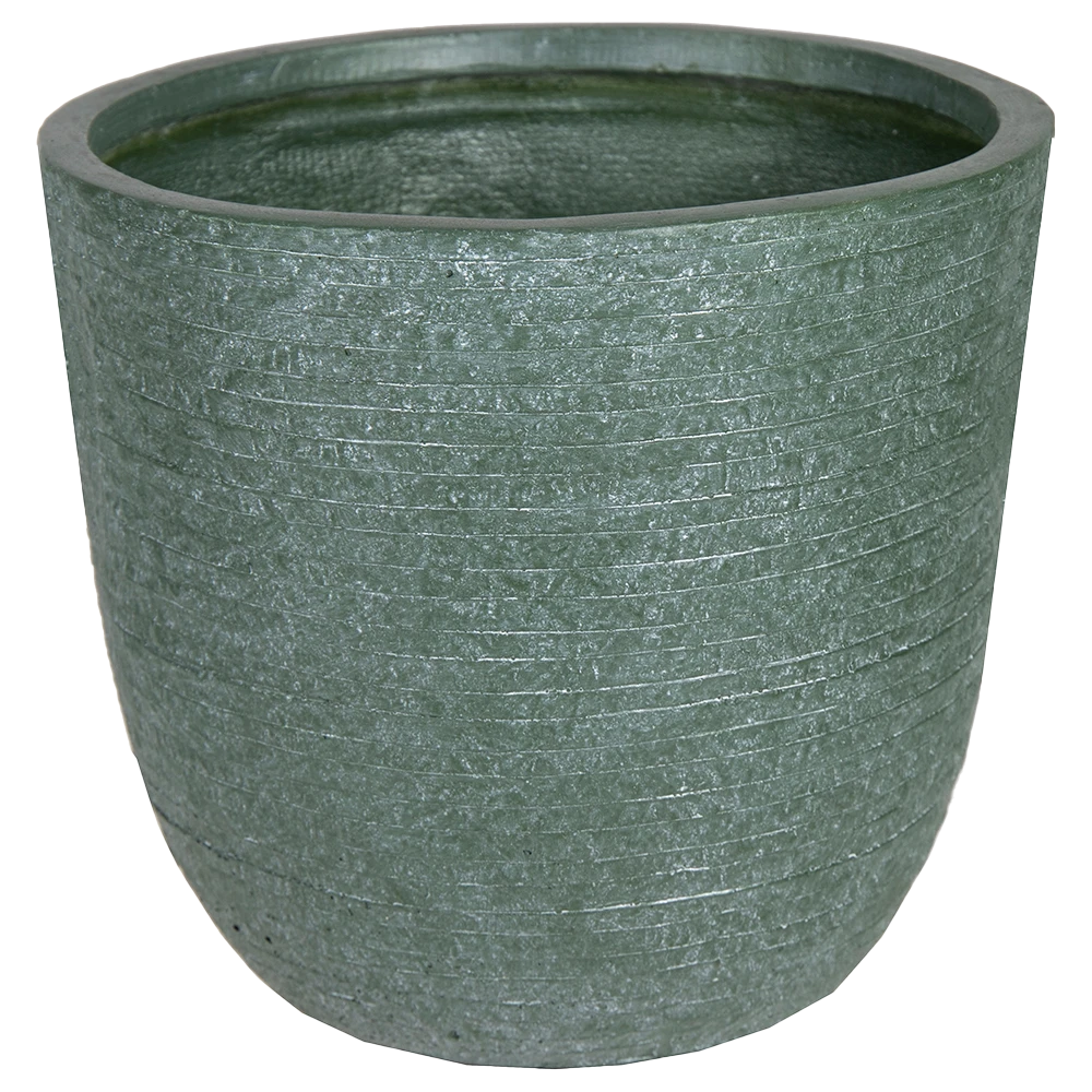 Bloempot Utah Egg Cypress Wash - D45 X H43cm - Groen 1 Bloempot Utah Egg Cypress Wash - D45 X H43cm - Groen